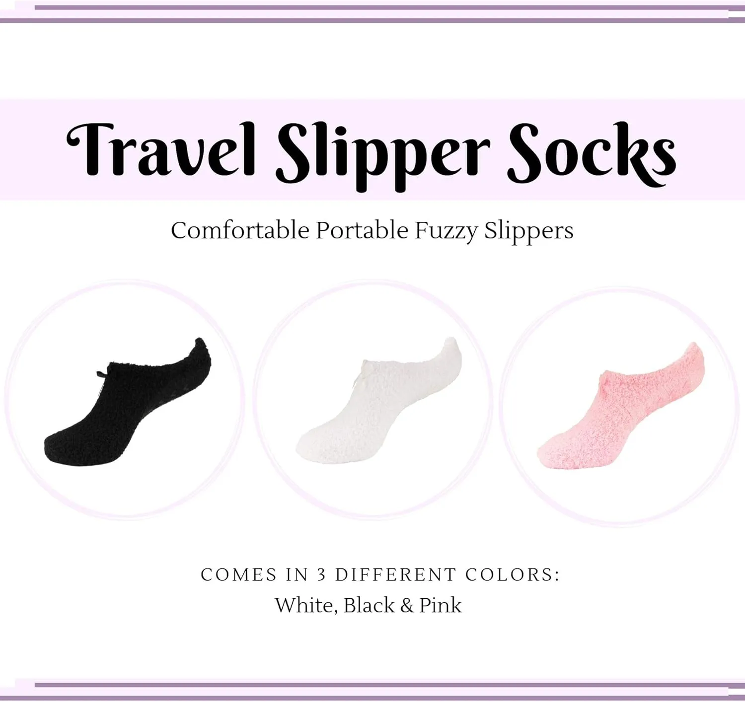 BambooMN Women's Soft Breathable Fuzzy Cozy Footies Travel Home Socks with Non-Skid Bottom