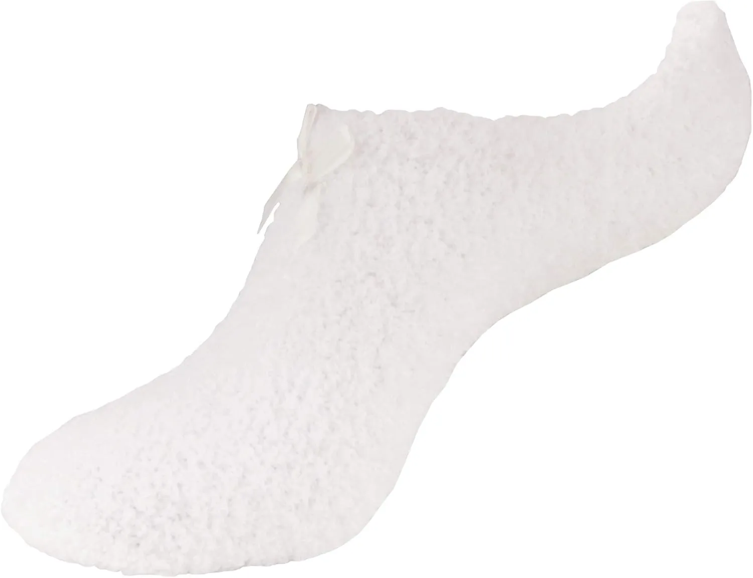BambooMN Women's Soft Breathable Fuzzy Cozy Footies Travel Home Socks with Non-Skid Bottom