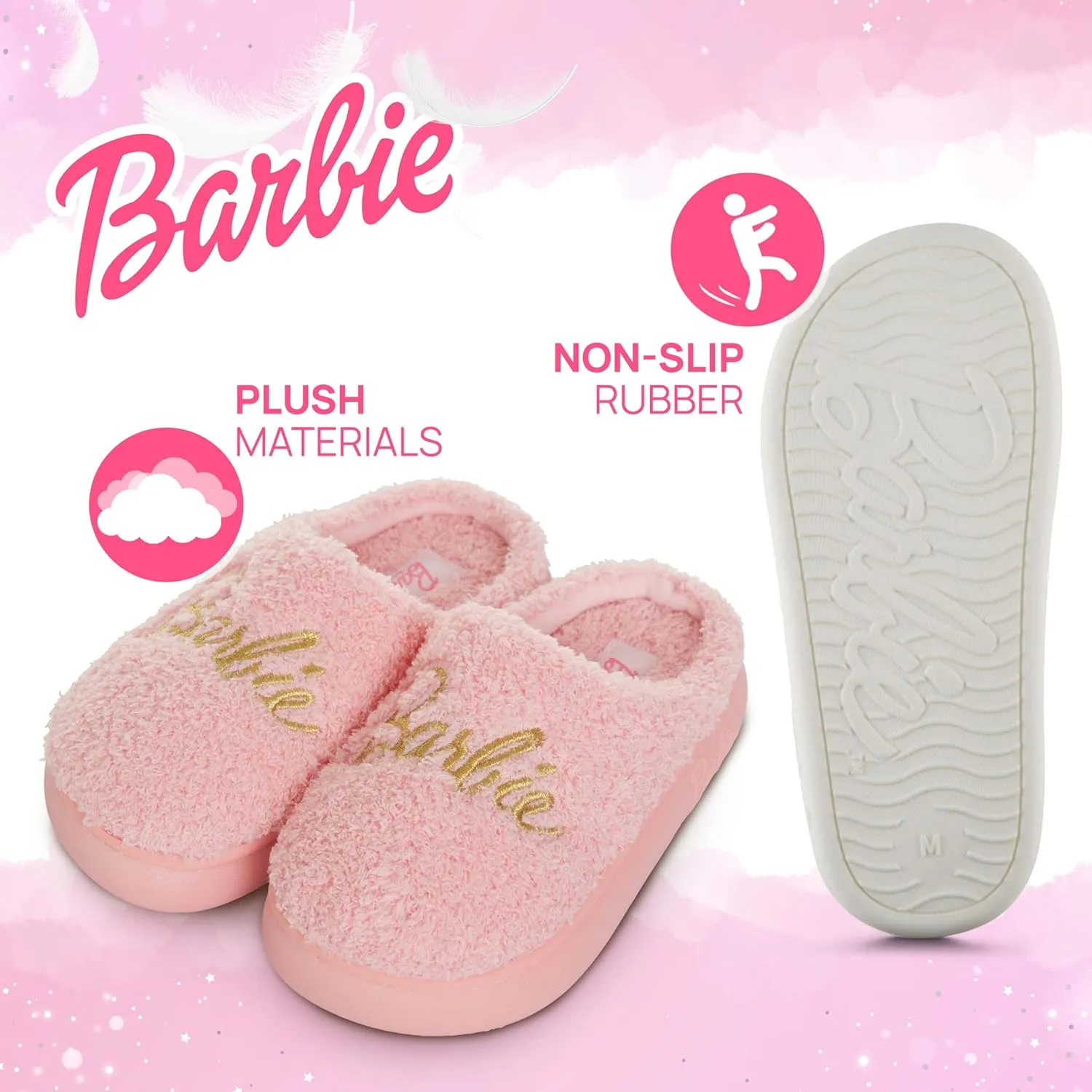 Barbie Extra Cozy Fuzzy House Slippers Slip-On Girls' slipper