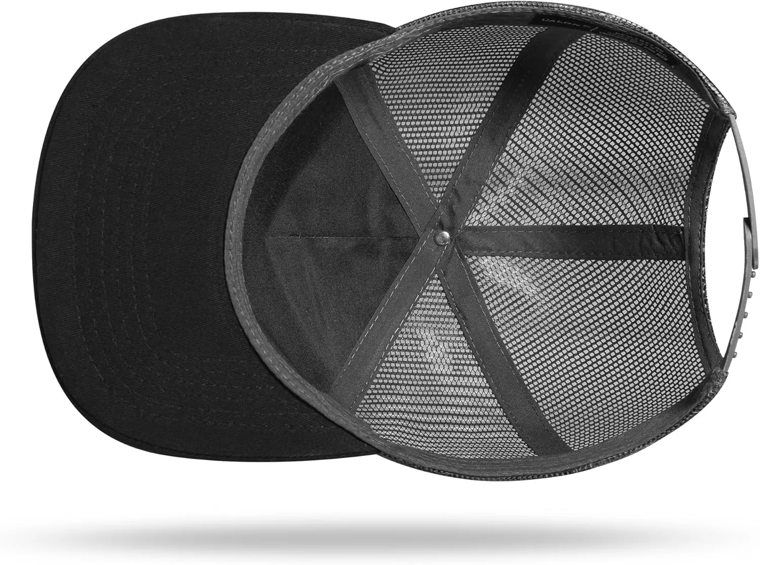Baseball Cap, Snapback Trucker Hat for Men & Women with American Flag and Adjustable, Breathable Mesh, Flat Bill Hats