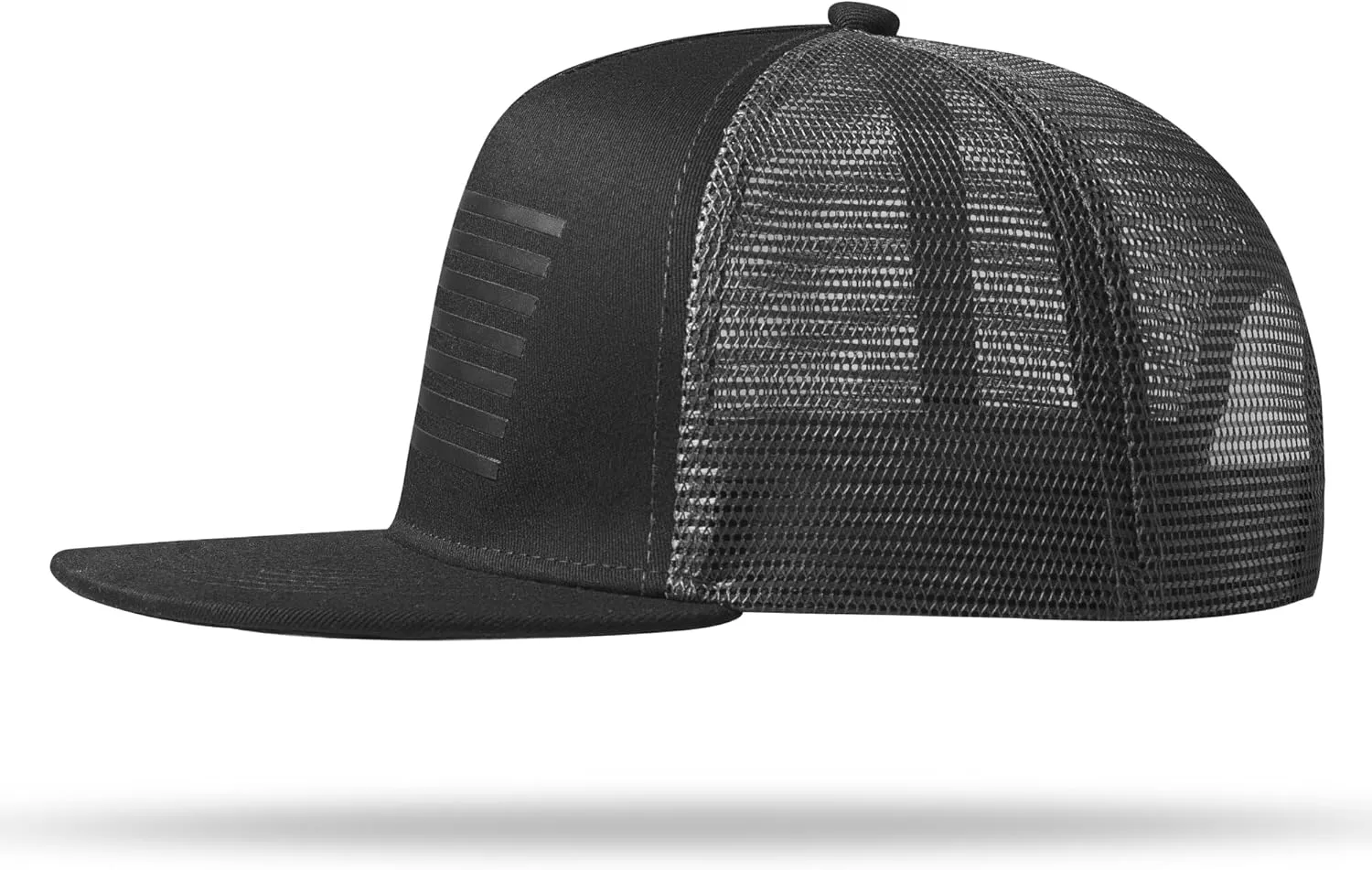 Baseball Cap, Snapback Trucker Hat for Men & Women with American Flag and Adjustable, Breathable Mesh, Flat Bill Hats
