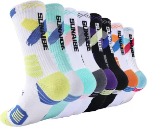 Basketball Socks for Men,Performance Cushioned Men's Athletic Crew Socks with Arch Compression for Basketball Sports