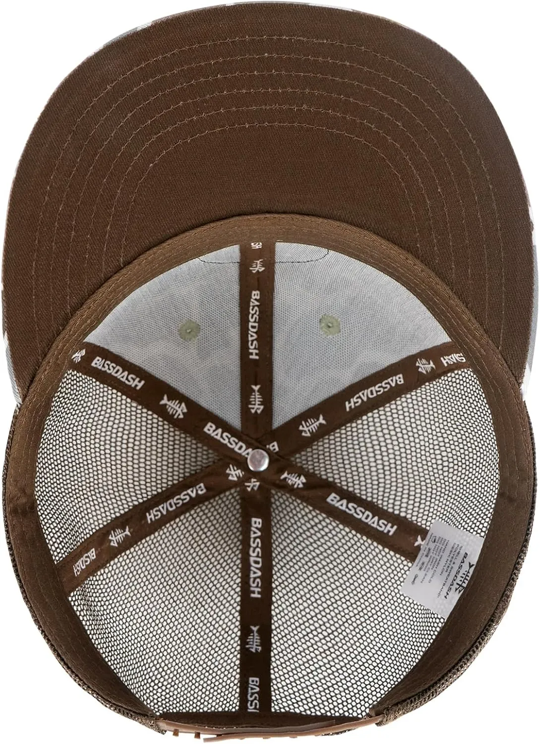 BASSDASH Flat Brim Trucker Cap Adjustable Snapback Hat Mesh Back for Men Women