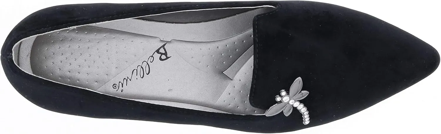 Bellini Women's Dragonfly Black Velvet Flat