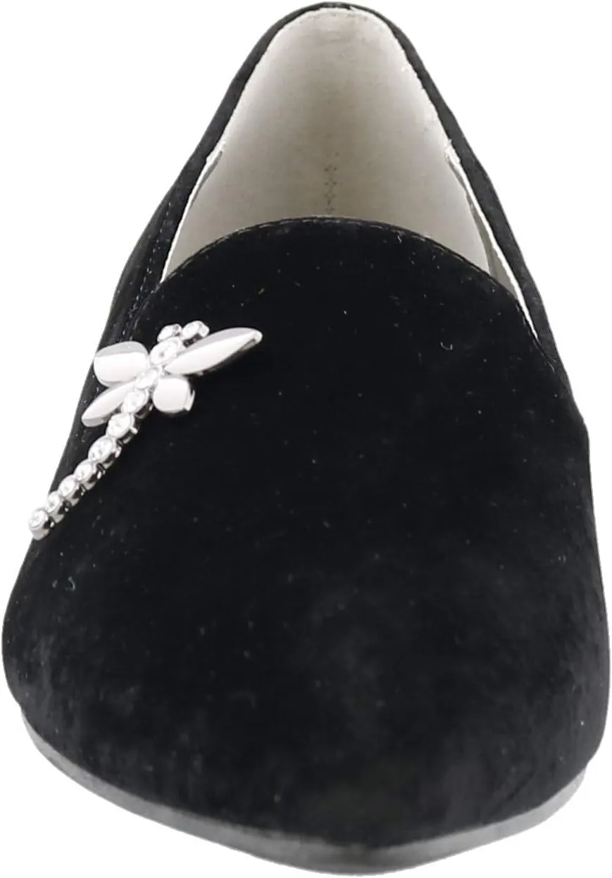 Bellini Women's Dragonfly Black Velvet Flat
