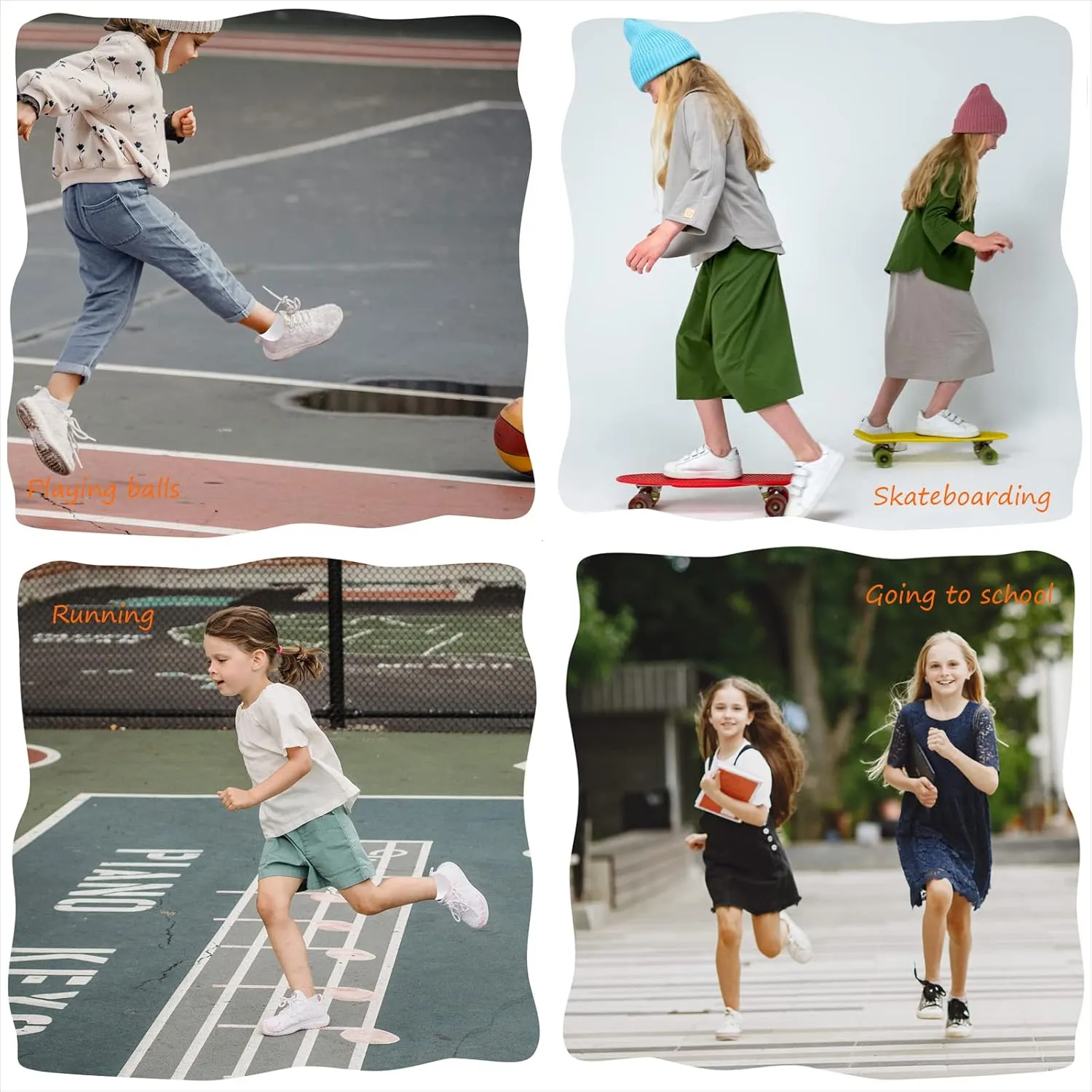 Bemeol Girls Socks 12 Pairs Ankle Athletic Socks Cotton Sports Sock For Little Big Kids