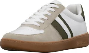 Ben Sherman Men's Hyde, White/Olive/Gum, 9 M US