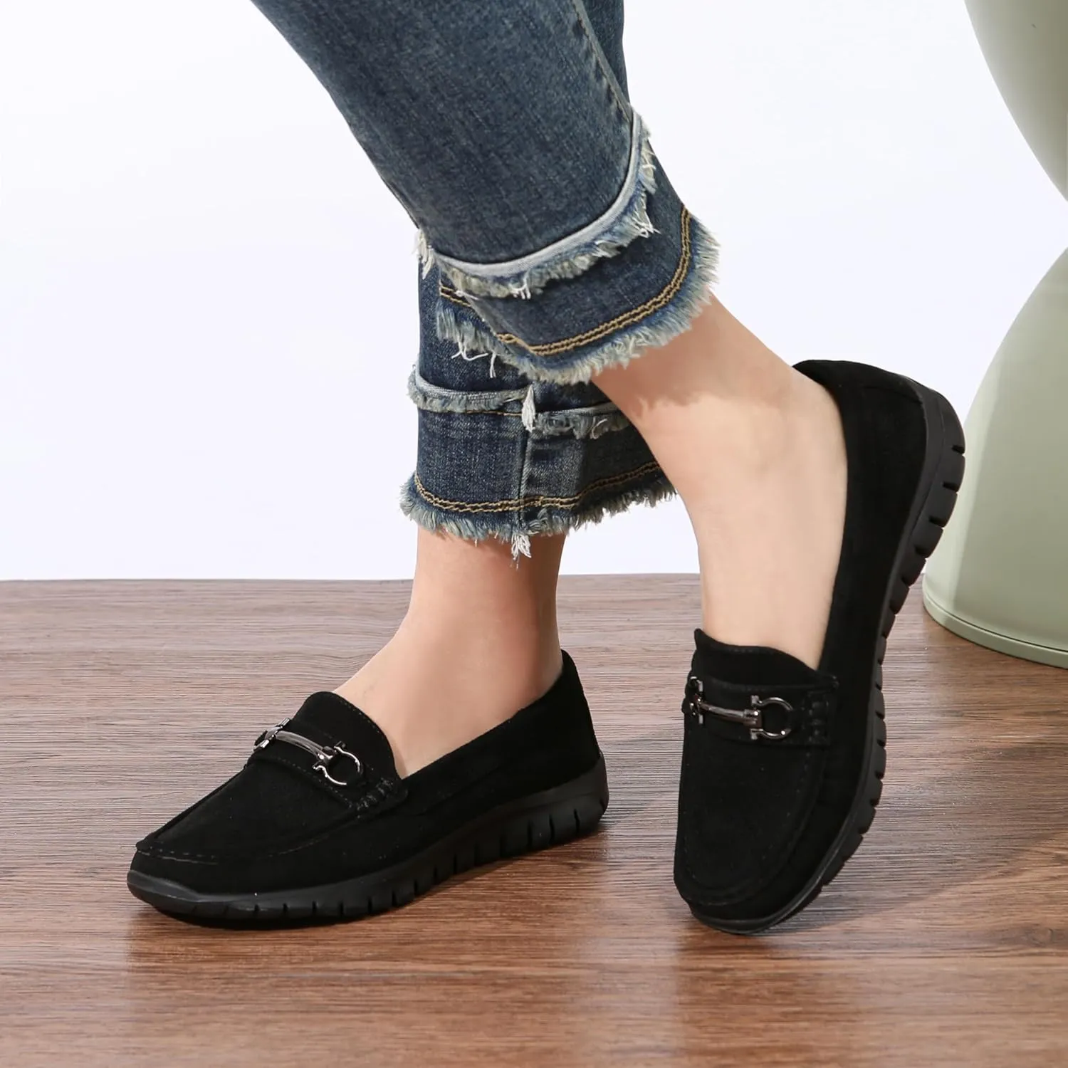 Bernal Loafers for Women Casual Moccasins Women's Comfortable & Lightweight Breathable Slip on Flat Shoes