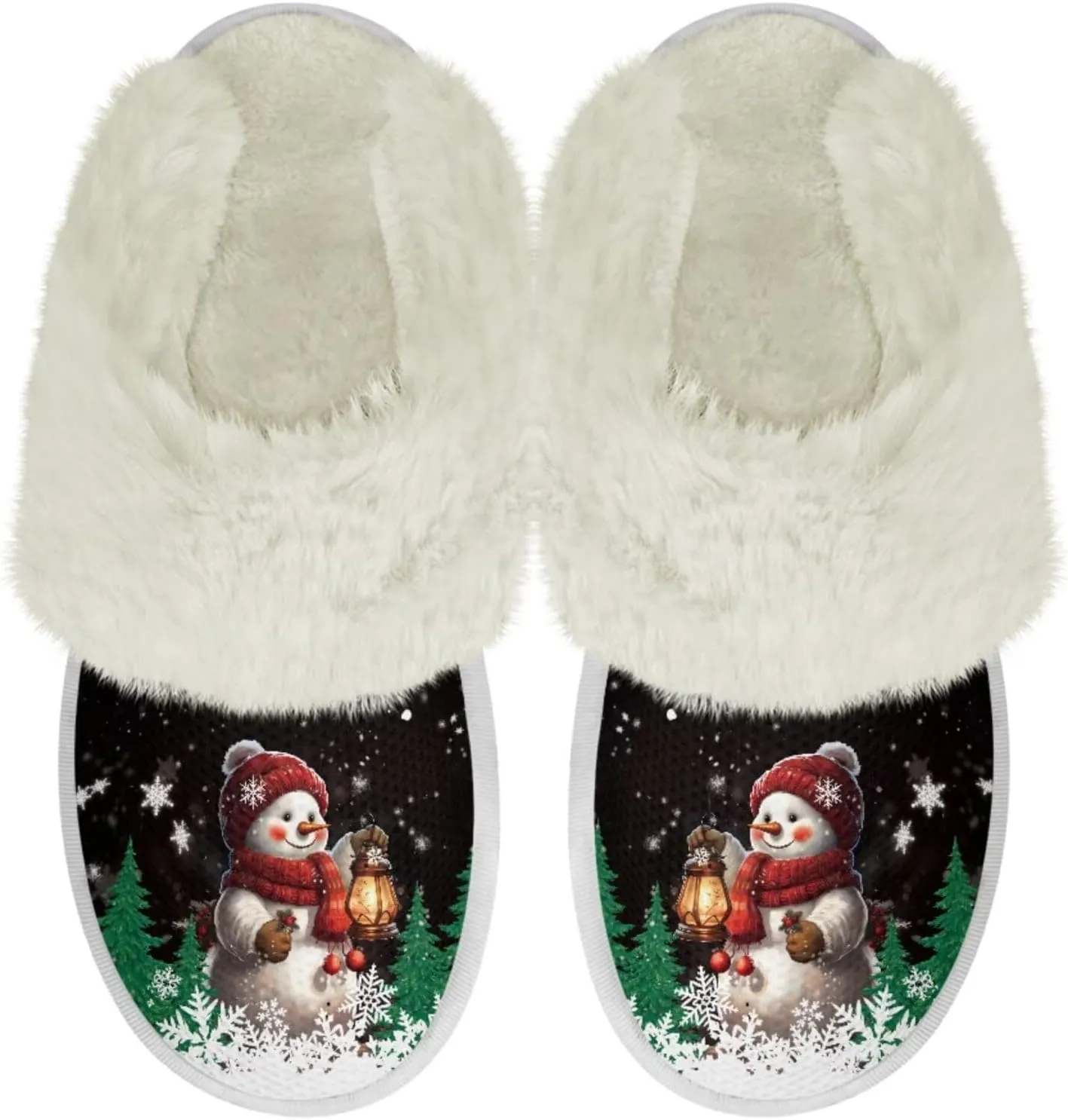 Binienty Women's Men's House Slippers Memory Foam Indoor Outdoor Fuzzy Slipper Bedroom Shoes