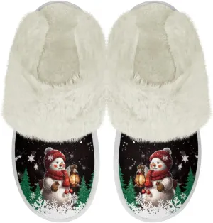 Binienty Women's Men's House Slippers Memory Foam Indoor Outdoor Fuzzy Slipper Bedroom Shoes
