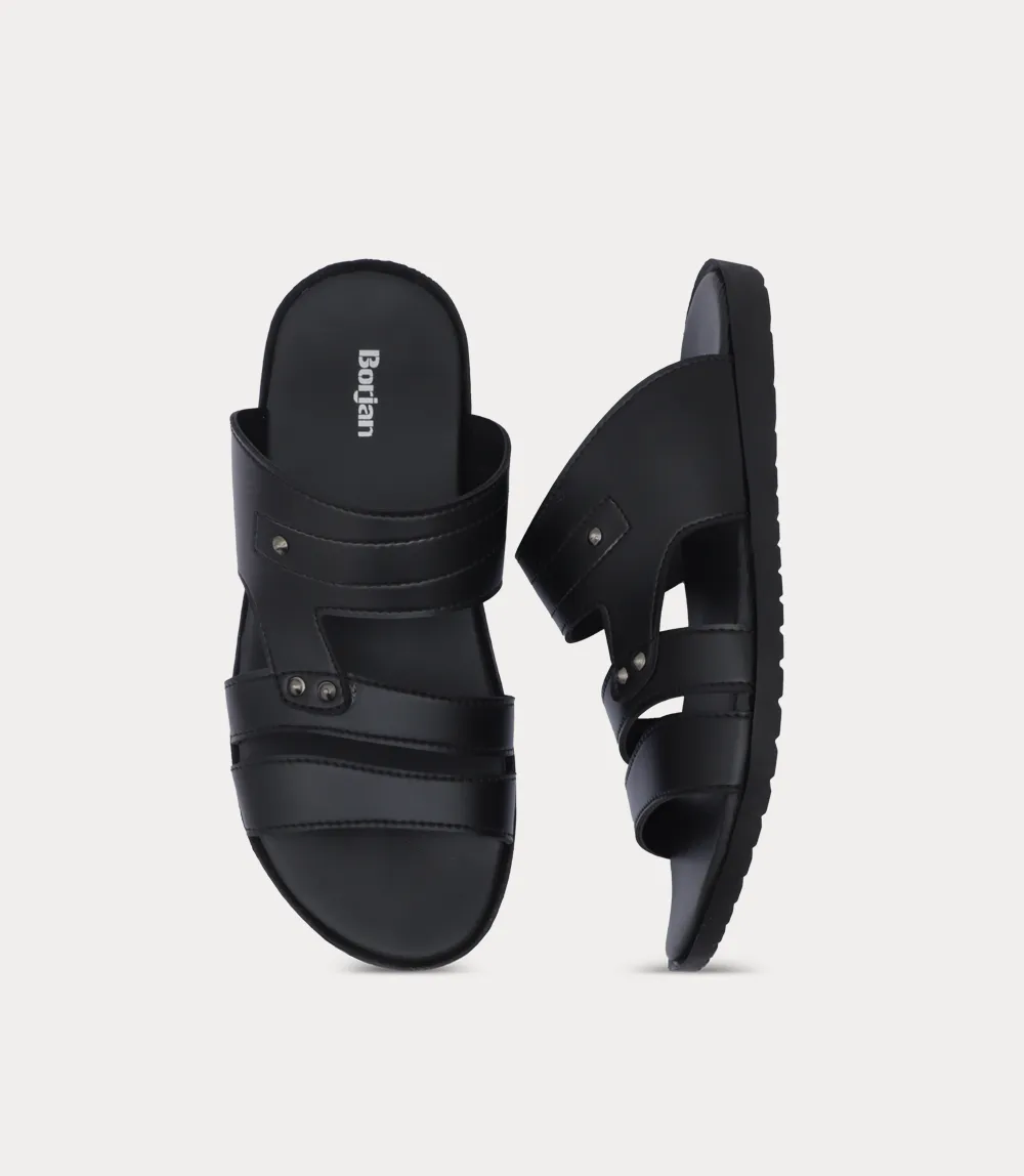 BM6891-BLACK-Men Slipper