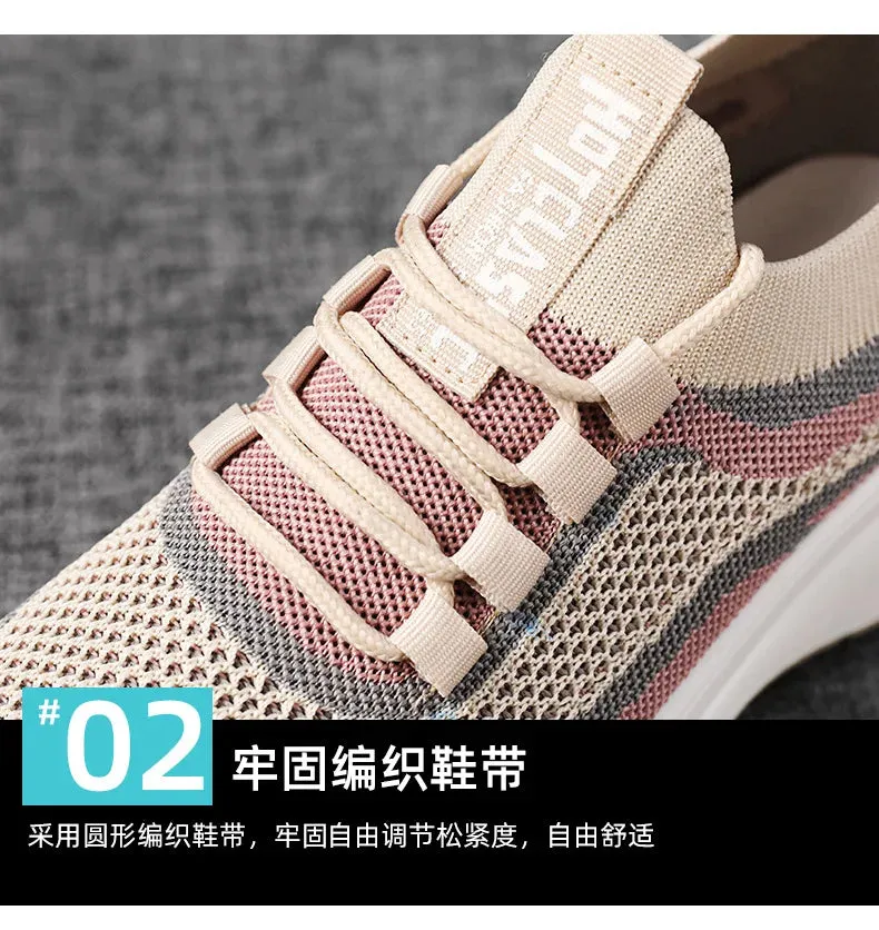Breathable Mesh Platform Sneakers for Women