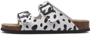 Buckle flat cork slippers summer men's and women's beach line button increase outdoor leisure slippers (Spot, Adult, Women, 8.5, Numeric Range, US Footwear Size System, 10, Medium)