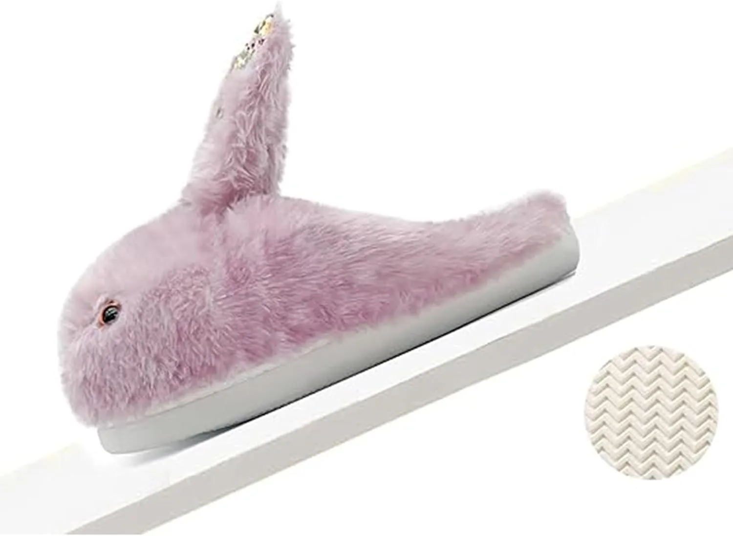 Bunny Slippers for Women Cute Plush Rabbit Fuzzy Slippers, Soft Fluffy Animal Winter Warm Indoor House Slippers Shoes