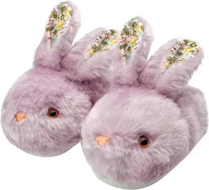 Bunny Slippers for Women Cute Plush Rabbit Fuzzy Slippers, Soft Fluffy Animal Winter Warm Indoor House Slippers Shoes