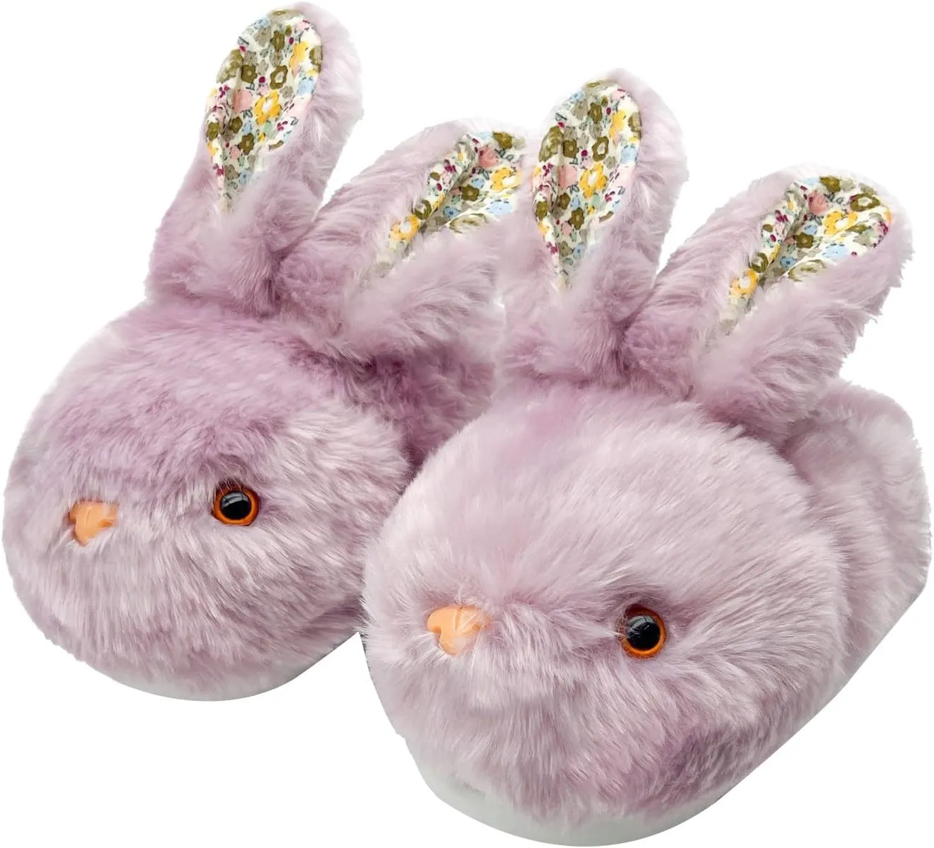 Bunny Slippers for Women Cute Plush Rabbit Fuzzy Slippers, Soft Fluffy Animal Winter Warm Indoor House Slippers Shoes