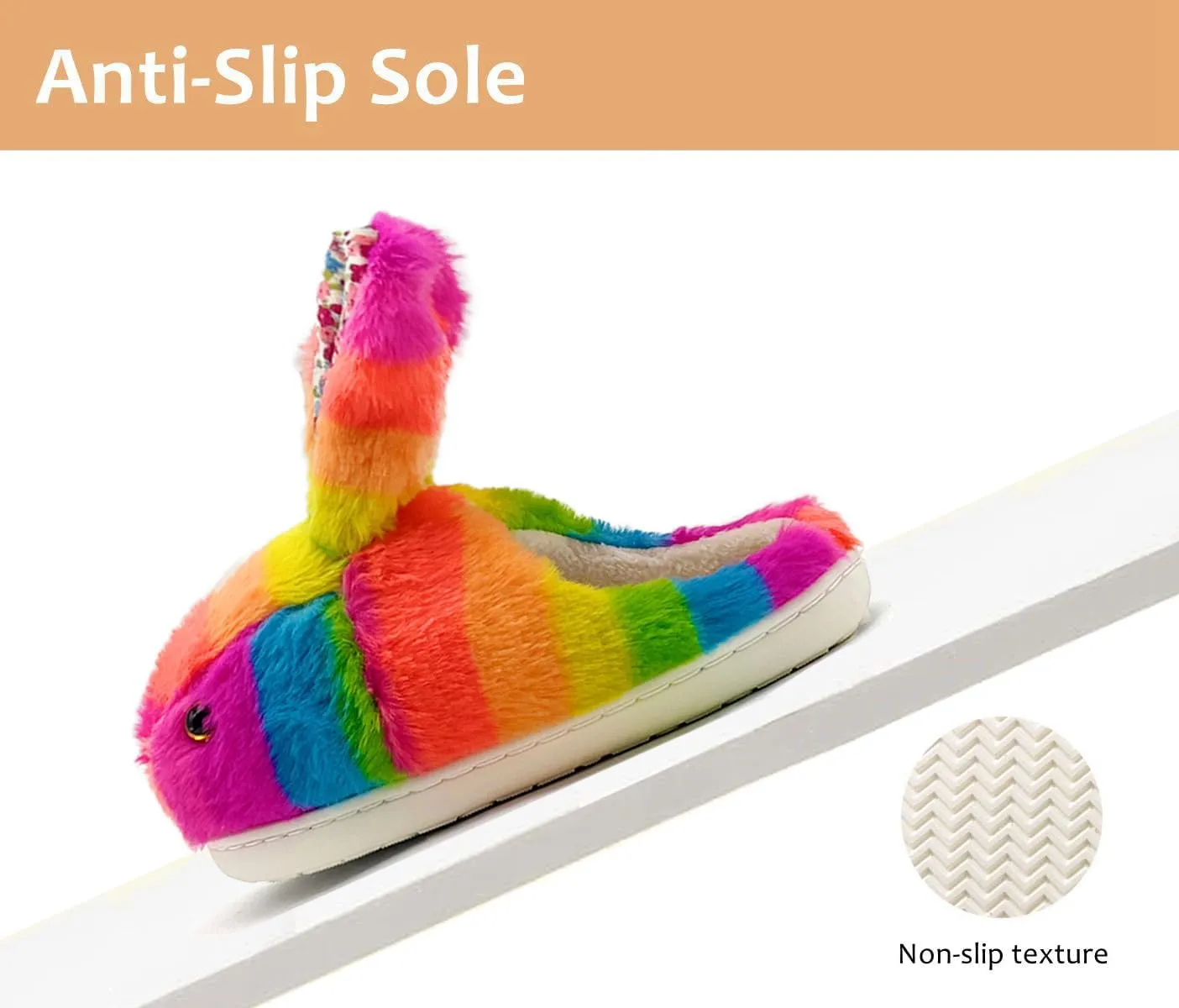 Bunny Slippers for Women Men Cute Plush Rabbit Fuzzy Slippers, Soft Fluffy Animal Winter Warm Indoor House Slippers Shoes