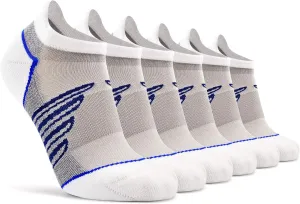 Busy Socks Compression Ankle Cushioned Running Sport Socks for Men Women, Low Cut Arch Support Tab Athletic Socks 3 Pairs