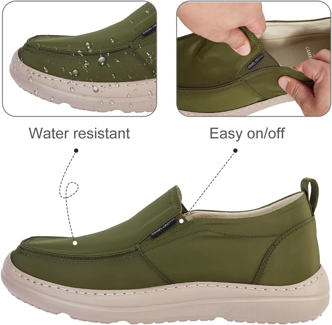 CAMEL CROWN Mens Casual Slip-On Loafers Lightweight Sneakers Comfortable Shoes for Walking Work Waterproof