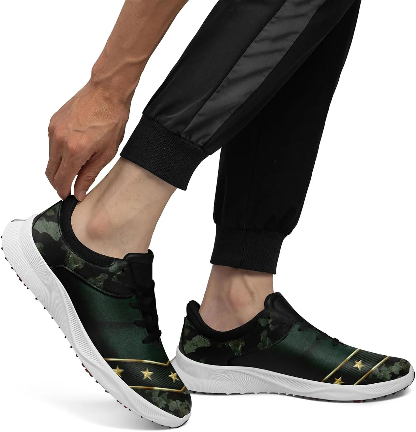 Camouflage Running Shoes Tennis Shoes Slip On Fashion Sneaker Breathable Lightweight Athletic Walking Shoes