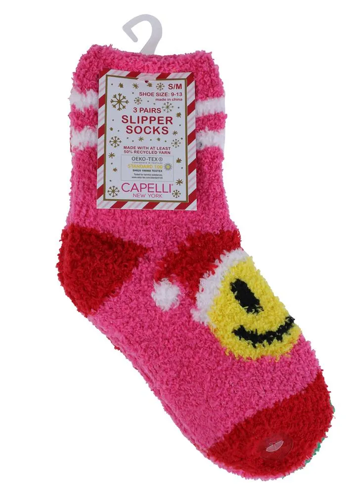 Candy Cane 3pk Cozy Slipper Socks