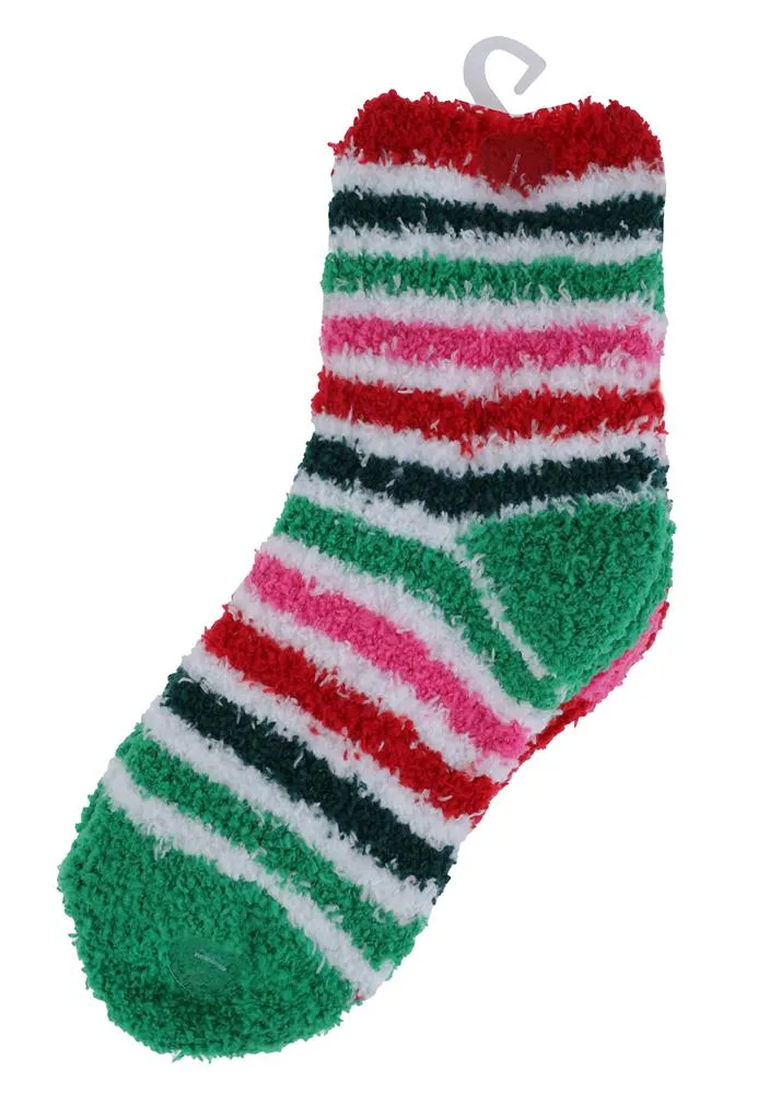 Candy Cane 3pk Cozy Slipper Socks