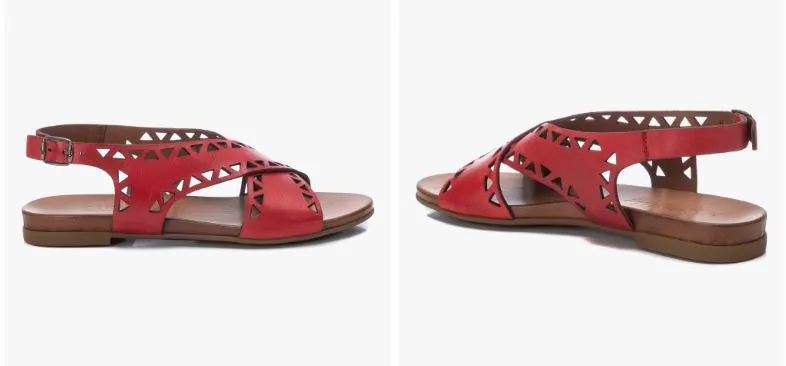 Carmela Red Clarisa Breathable Women's Flat Platforms C2205600