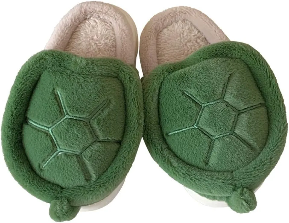 Cartoon Turtle Slippers for Women, Stylish Warm And Comfortable Indoor Turtle Slides Animal Slippers
