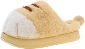 Cat Paw Slippers for Women, Cute Funny 3D Cat Paw Cartoon Slipper Warm Fluffy Furry Winter House Shoes