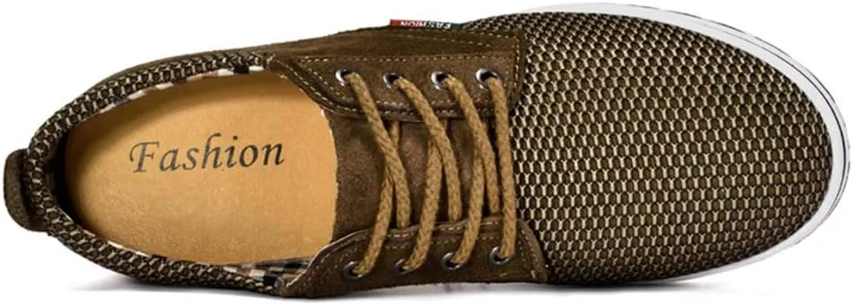 CERYTHRINA Men's Taller Height Increasing Elevator Shoes 2.36'' Lace-up Flannelette Cowhide Leather Dress Shoes