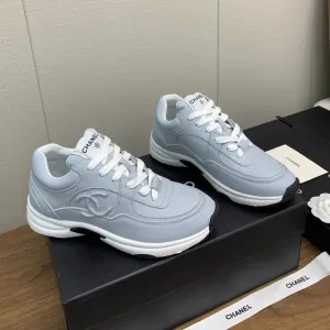 CHANEL Limited-stock deal Sneaker Lambskin 30mm Blue Festive offer Light