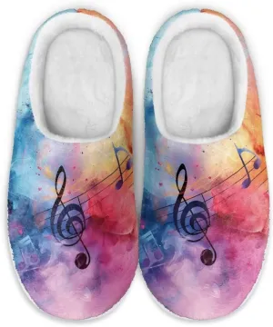 chaqlin House Slipper Universe Fuzzy Sandals for Men Women Furry Bedroom Anti Skid Thick Sole Slippers Casual Outdoor Shoes