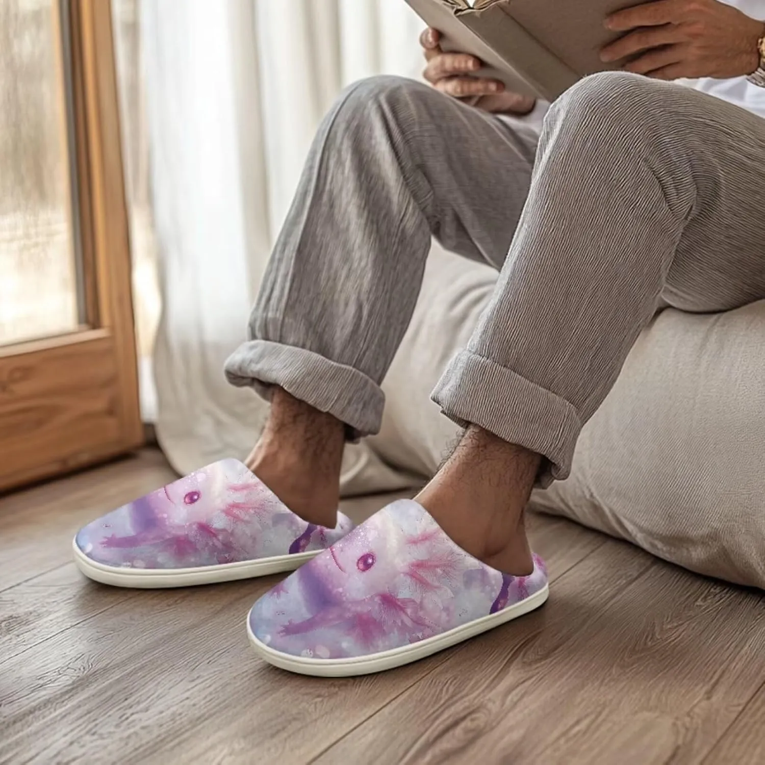 chaqlin House Slippers for Women Fuzzy Sandals Thick Sole Memory Foam Furry Lightweight Winter Outdoor Slip Resistant Causal Fuzzy Slipper Shoes