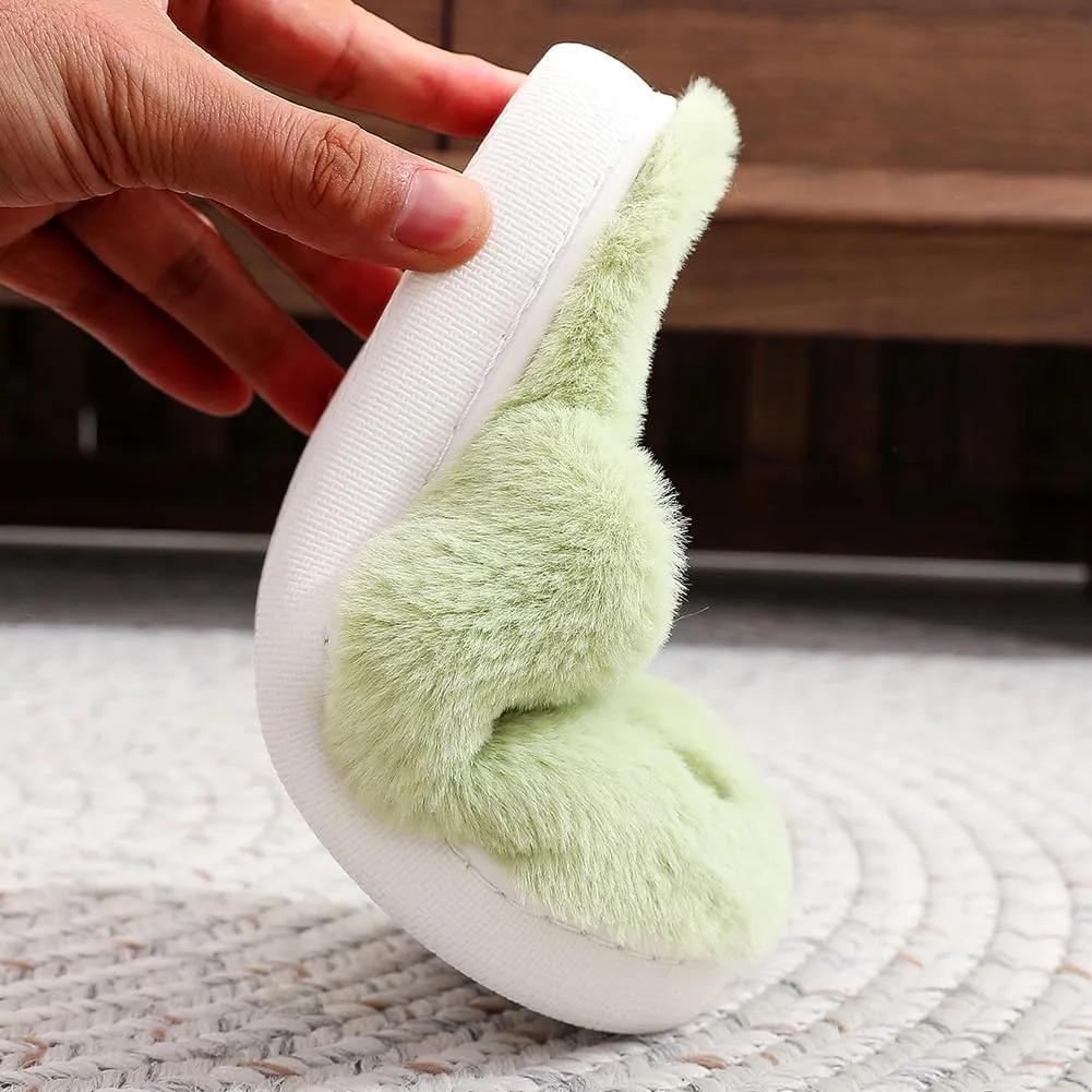 Christmas Cartoon Slippers - Funny, Comfy, Warm Winter Home Slippers - Cute Plush Green Gifts