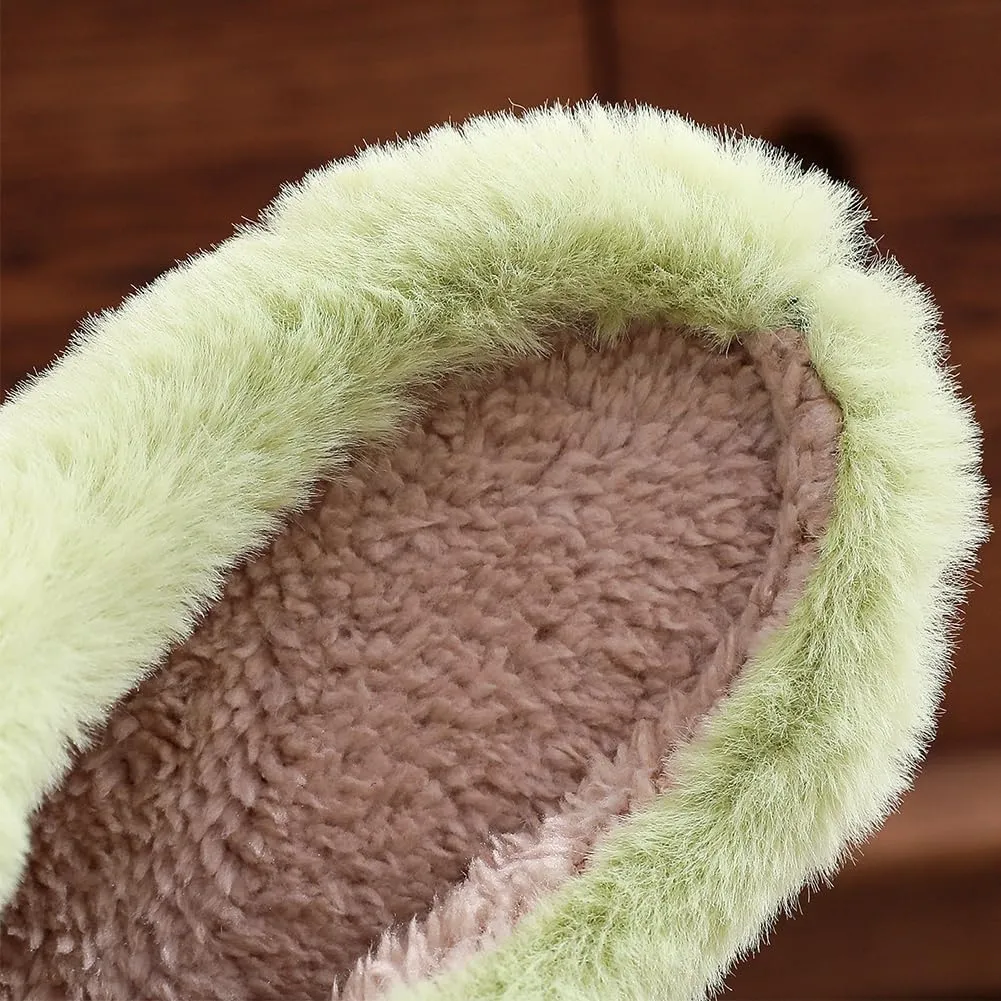 Christmas Cartoon Slippers - Funny, Comfy, Warm Winter Home Slippers - Cute Plush Green Gifts