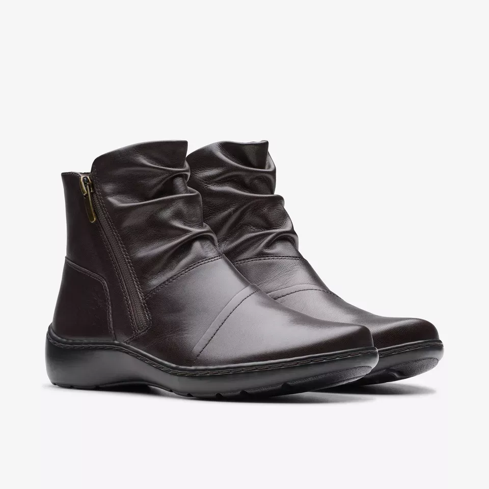 Clarks Women's Cora Pace Black | Chocolate Leather