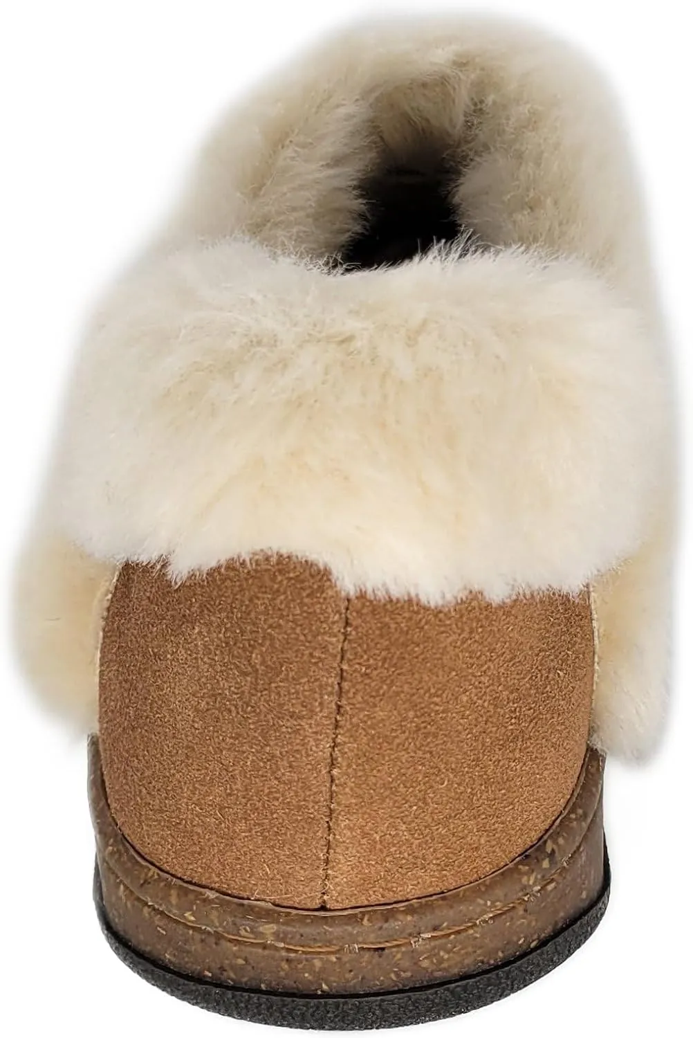 Clarks Womens Suede Leather Ankle Bootie Slipper JMH2034 - Plush Faux Fur Lined - Indoor Outdoor House Slippers For Women