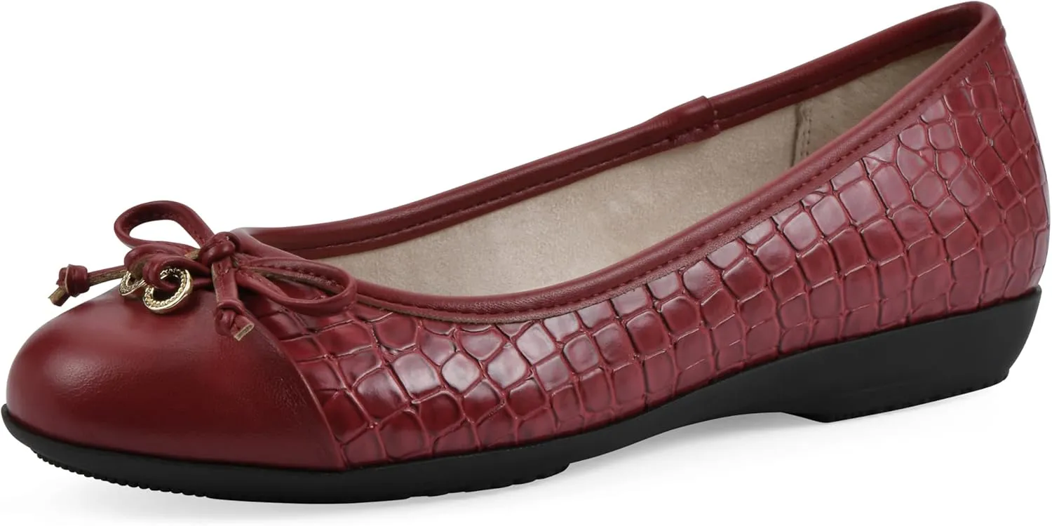 CLIFFS BY WHITE MOUNTAIN Women's Careen Cushioned Ballet Flat