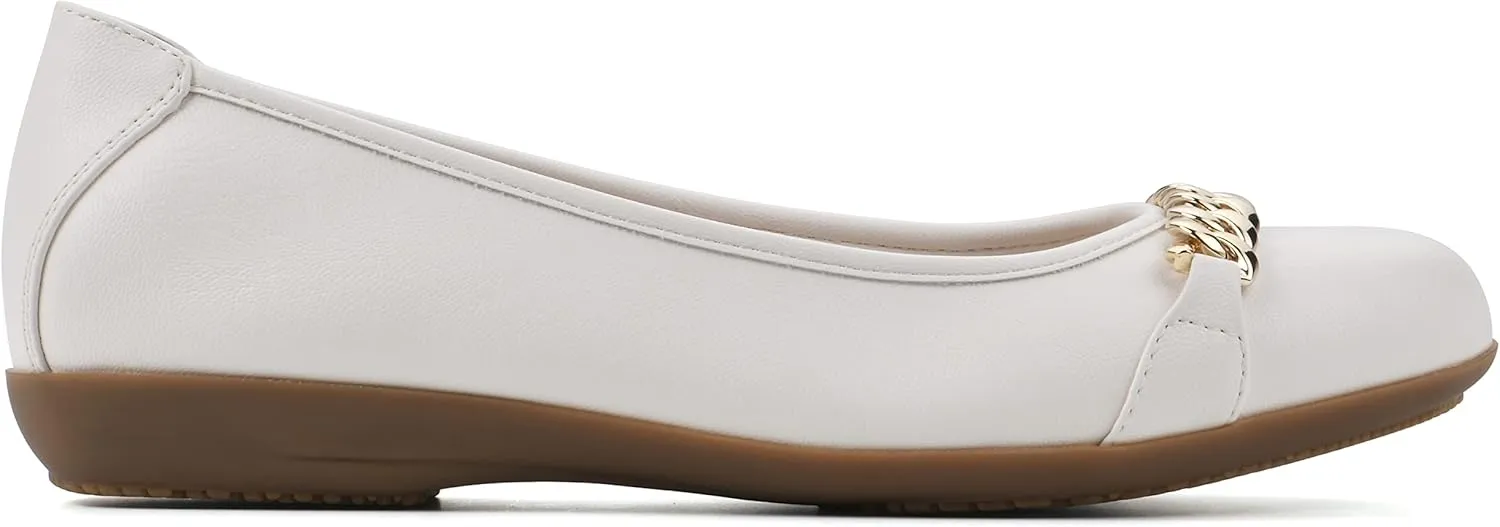 CLIFFS BY WHITE MOUNTAIN Women's Charmed Cushioned Ballet Flat