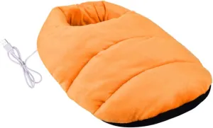 CLISPEED Electric Foot Warmer for Winter Heated House Shoes Carbon Fiber Heating Wire Non-Slip Fabric Washable Design
