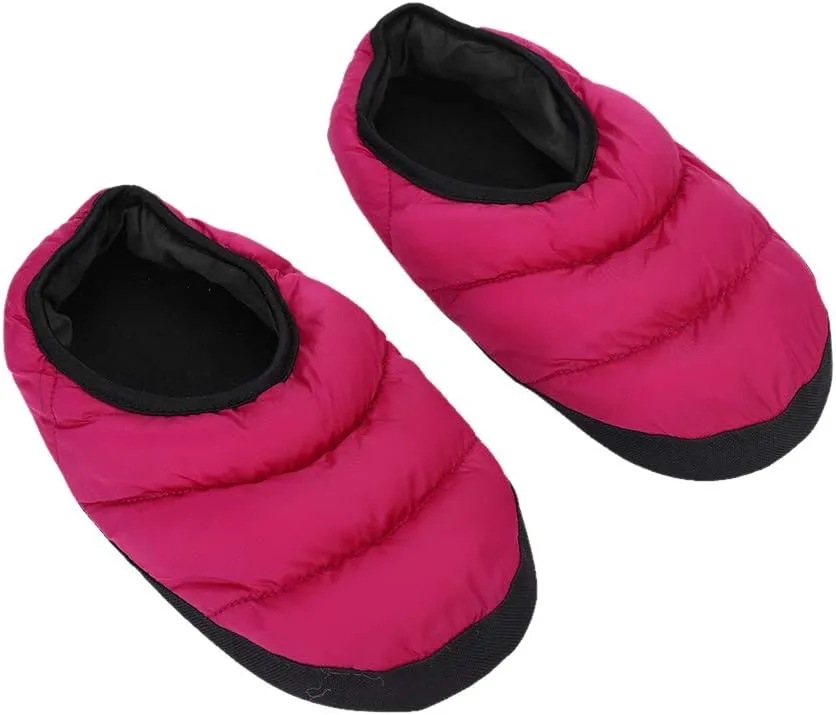 Closed Back Down Slippers Socks Camper Camping Slipper Loafers Winter Insulated Moccasin House Shoes Slippers for Women Men