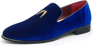 CMM Men's Metallic Penny Slippers Flats Velvet Loafers Slip-On Dress Plus Size Shoes Size 6-13