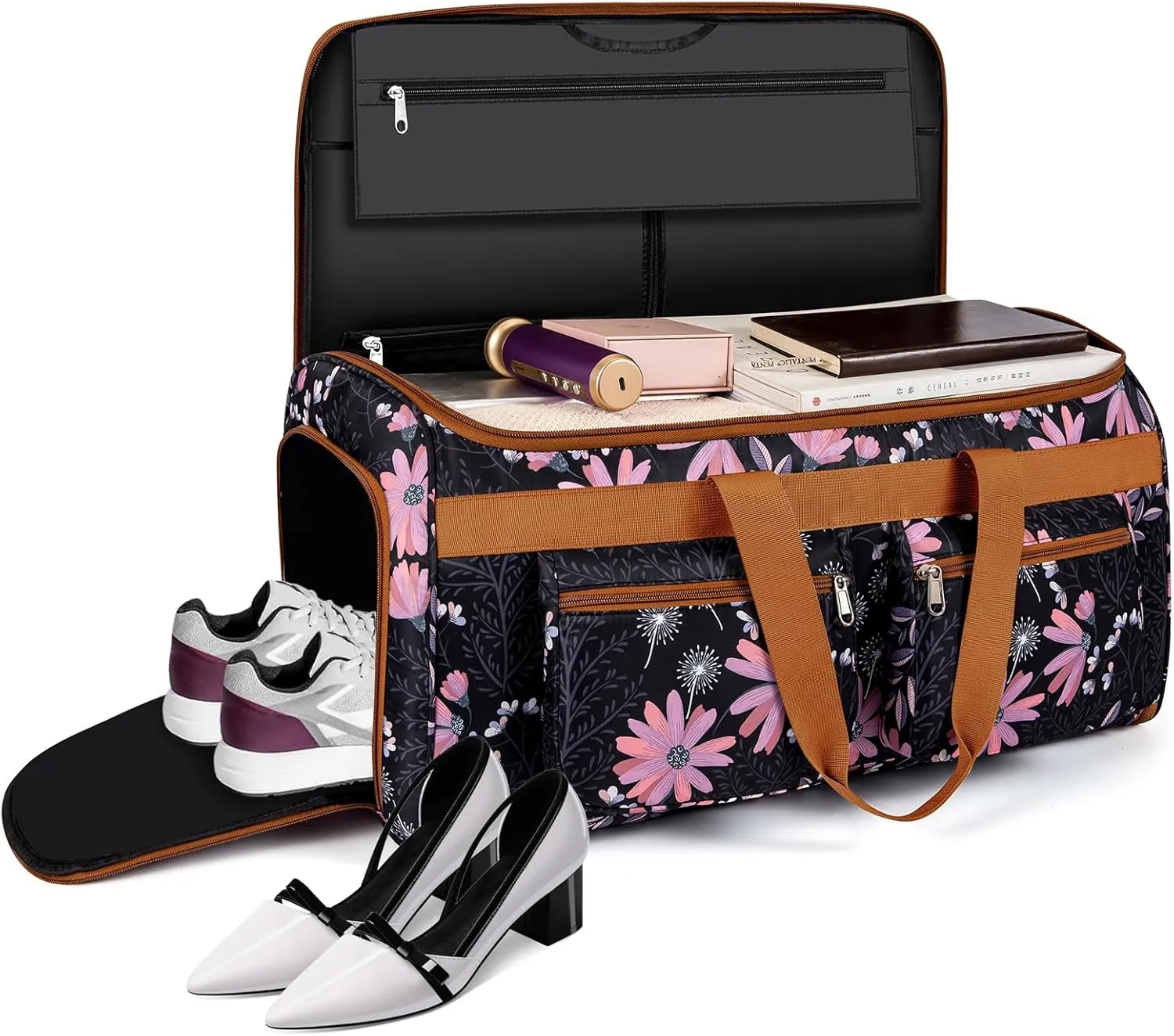 Convertible Garment Duffel Bags for Travel - Carry on Garment Duffle with Toiletry Bag Storage Bag Large Travel Duffel Bag 2 in 1 Hanging Suit Bag Weekender Bag for Men Women 3pcs Set