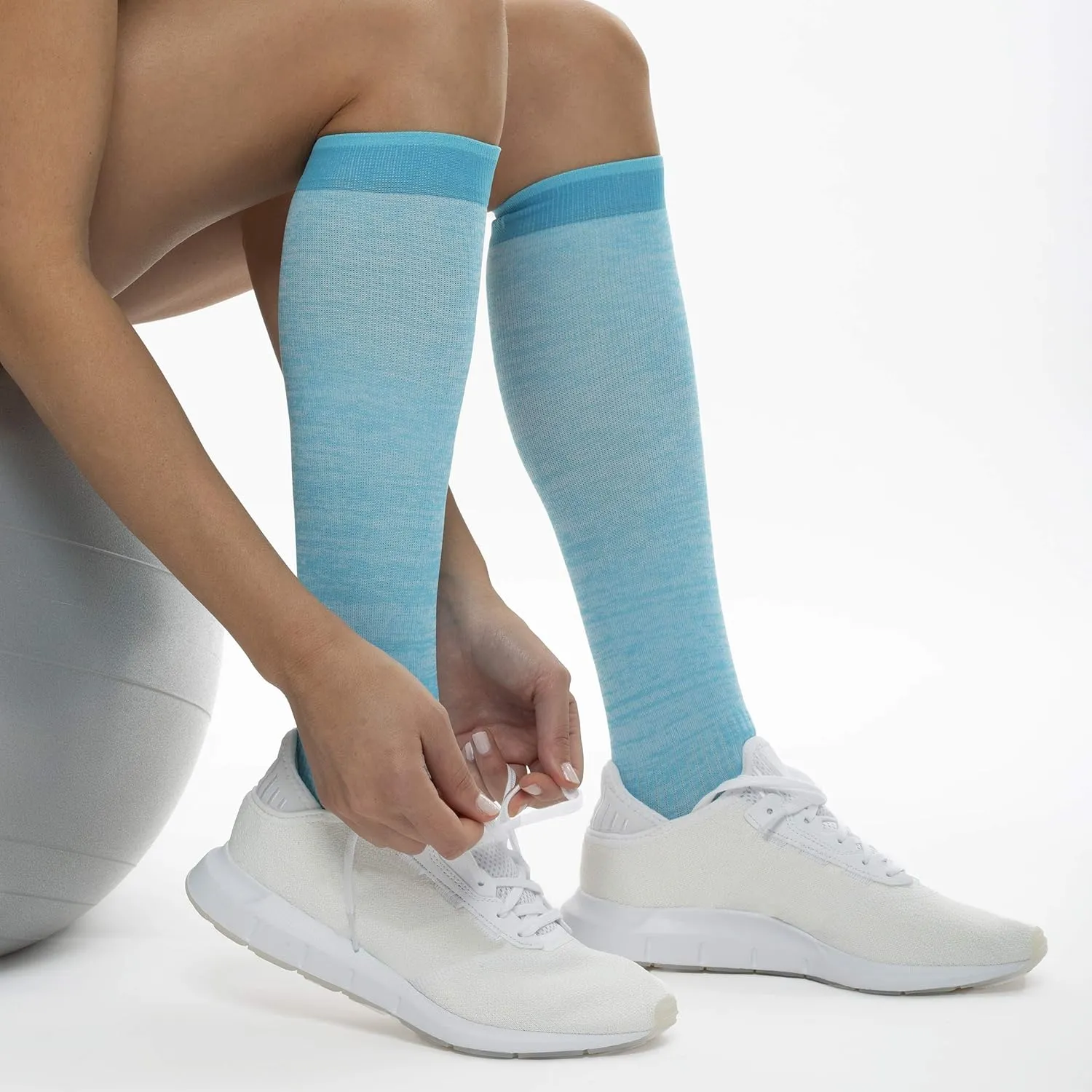 Copper Fit Energy Women's Easy-On/Easy-Off Knee High Compression Socks