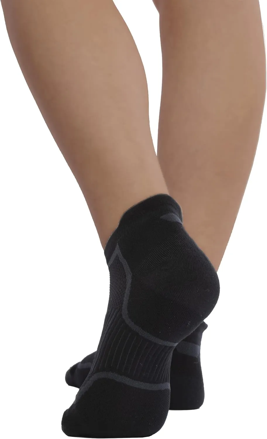 Copper Fit unisex adult Ankle Length Compression Socks, Black, Small-Medium US