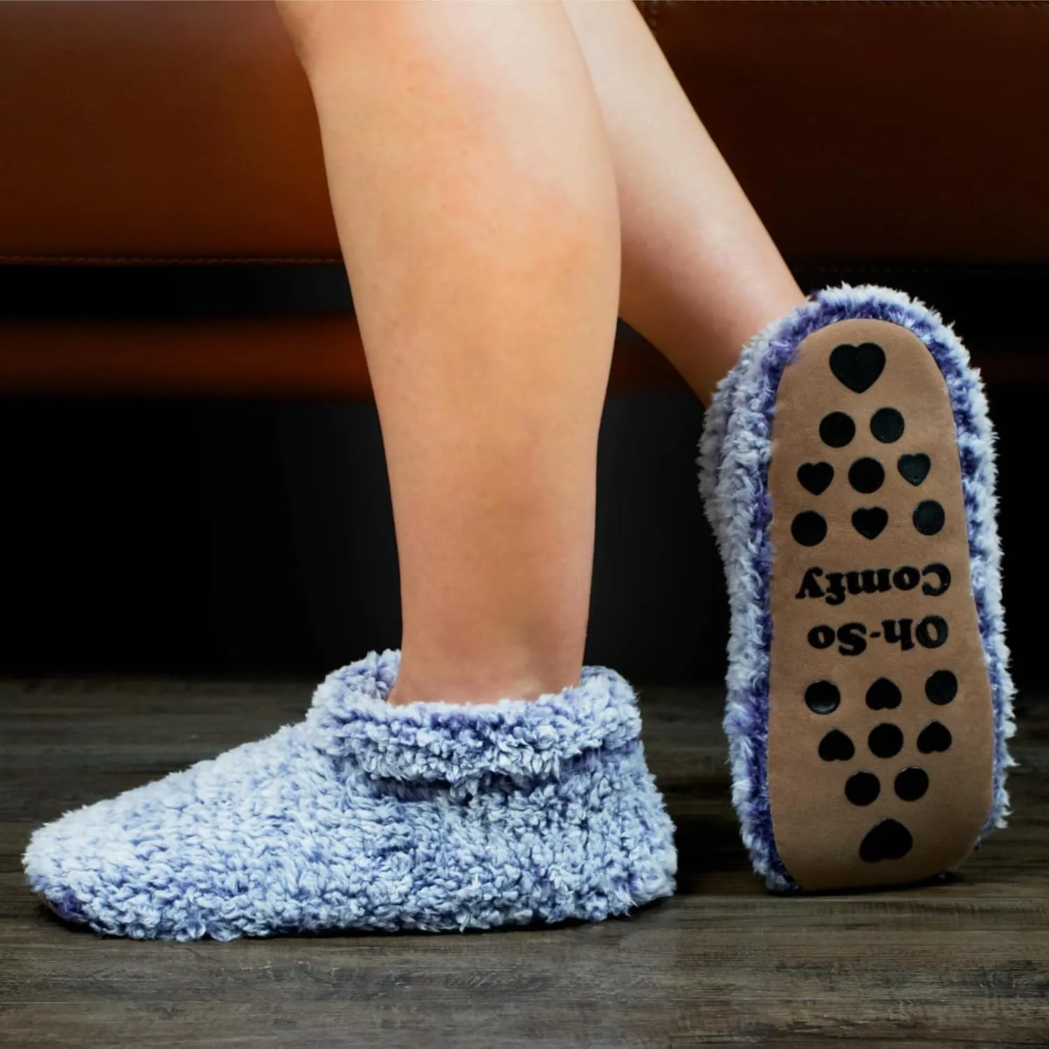 Cozylook Fuzzy Slippers for Women Indoor, Warm Bedroom Slip On Shoes, Winter Fluffy House Socks with Grippers, Cozy Christmas Gifts Unique