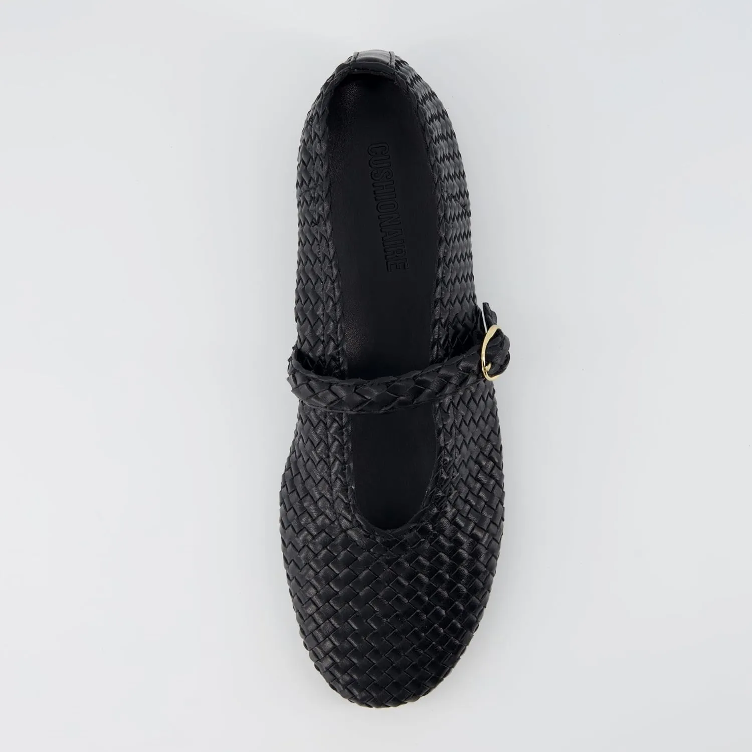 CUSHIONAIRE Women's Bistro Woven Mary Jane Flat  Memory Foam, Wide Widths Available