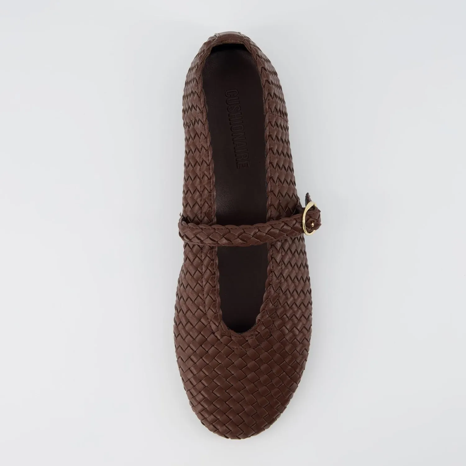 CUSHIONAIRE Women's Bistro Woven Mary Jane Flat  Memory Foam, Wide Widths Available