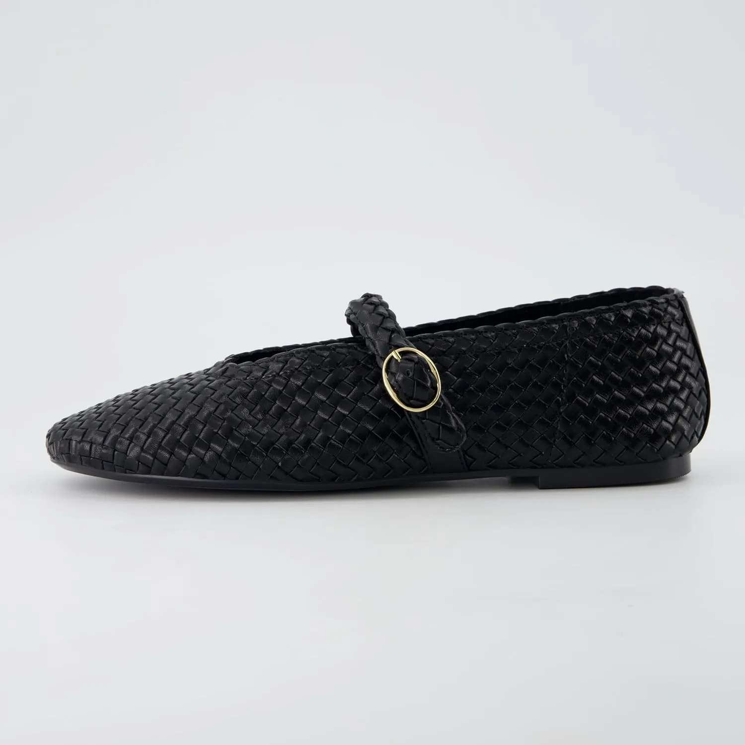 CUSHIONAIRE Women's Bistro Woven Mary Jane Flat  Memory Foam, Wide Widths Available