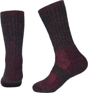 Cushioned Socks Thermal Socks for Women Alpaca Boot Socks, Breathable & Wicking, Boot Socks for Men Winter Socks for Women (Red, Medium - Women 8-10, Men 7-9)